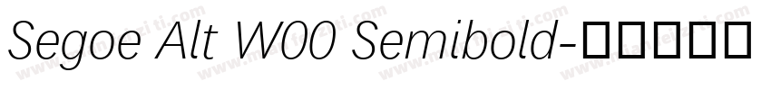 Segoe Alt W00 Semibold字体转换